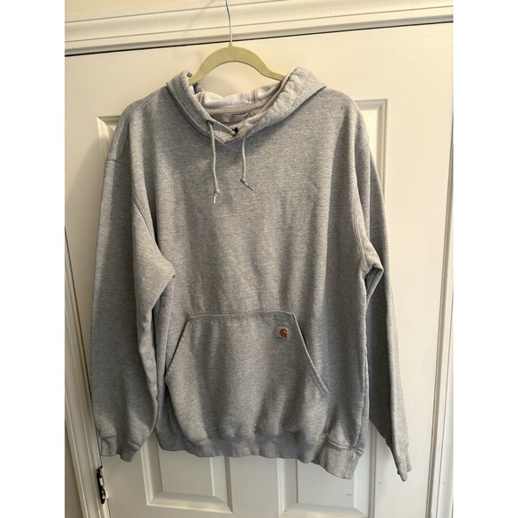 Carhartt Other - Carhartt Gray Fleece Loose Fit Hooded Sweatshirt Men's L